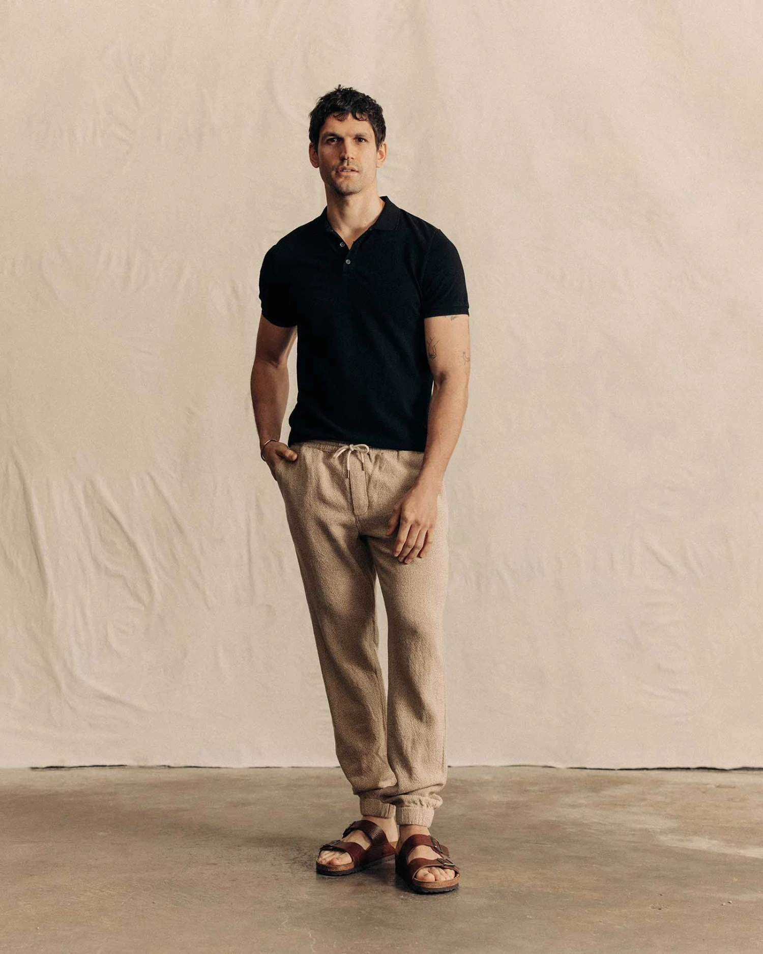 The Apres Pant In Oat Linen Tweed - Image 7