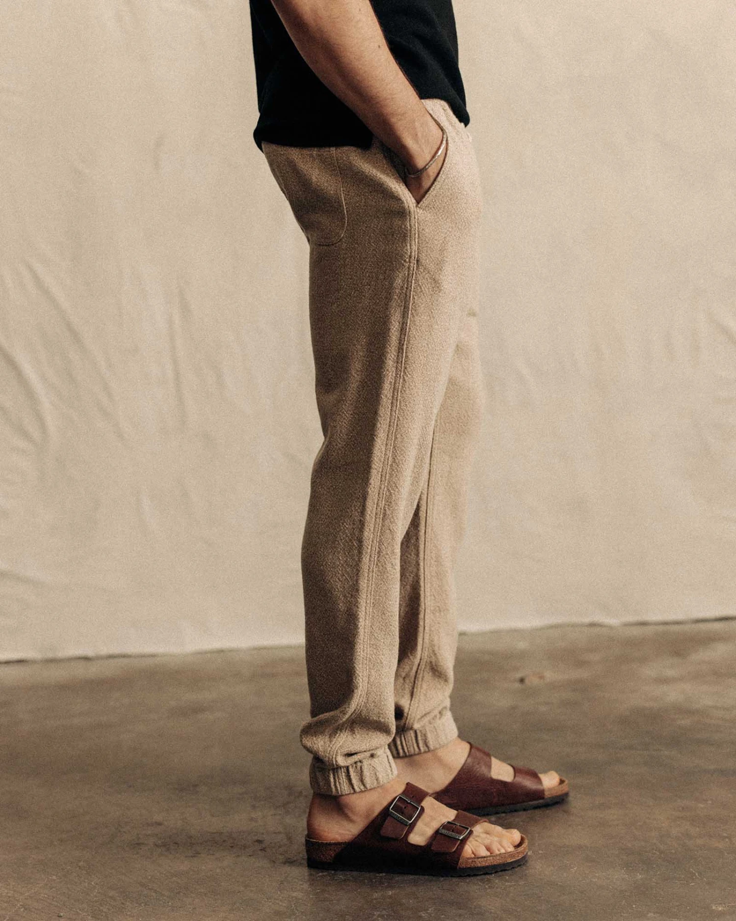 The Apres Pant In Oat Linen Tweed - Image 9