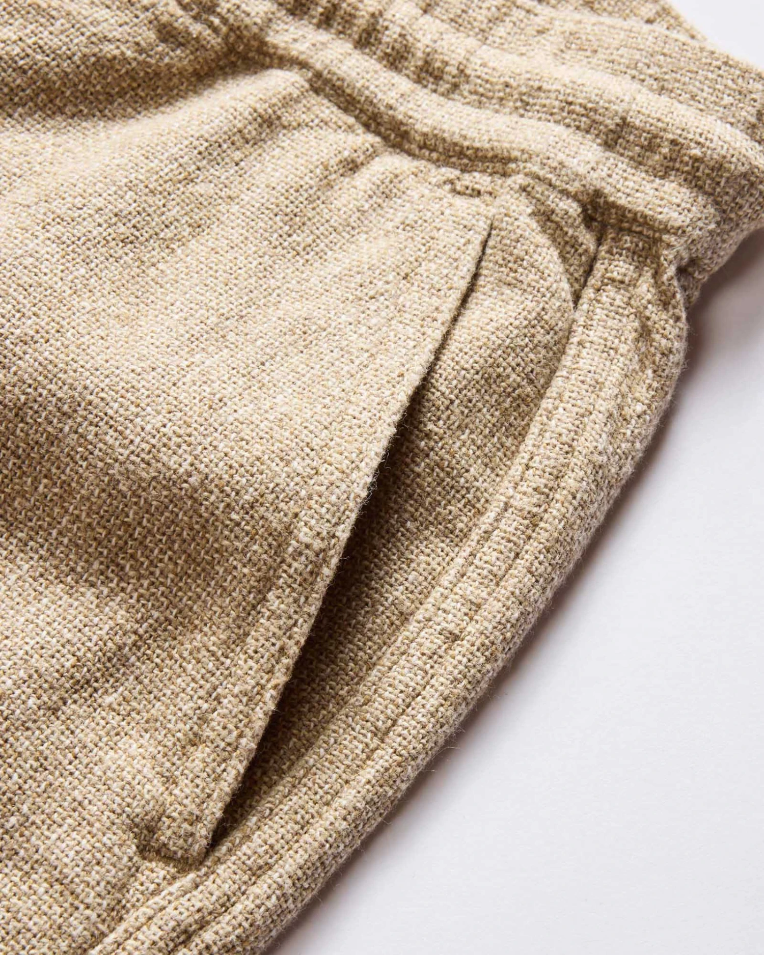 The Apres Pant In Oat Linen Tweed - Image 3