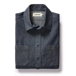 The Utility Shirt In Rinsed Indigo Stripe