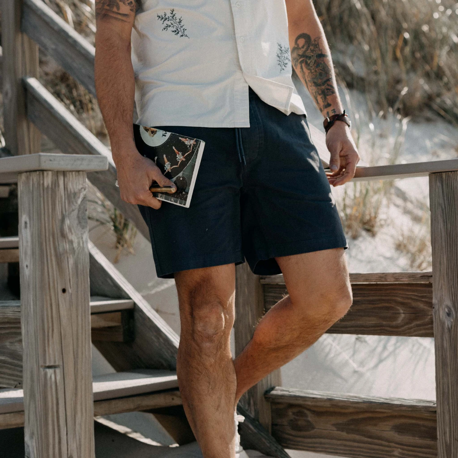 The Apres Short In Organic Dark Blue Foundation Twill - Image 2
