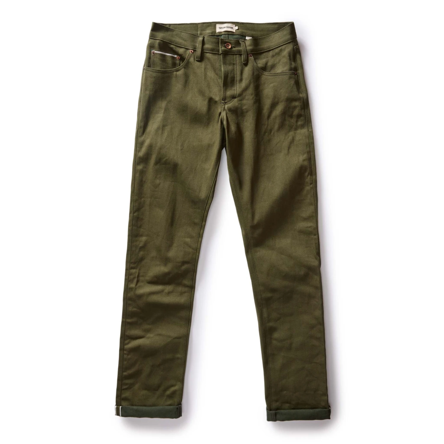 The Democratic Jean In Olive Nihon Menpu Selvage - Image 7