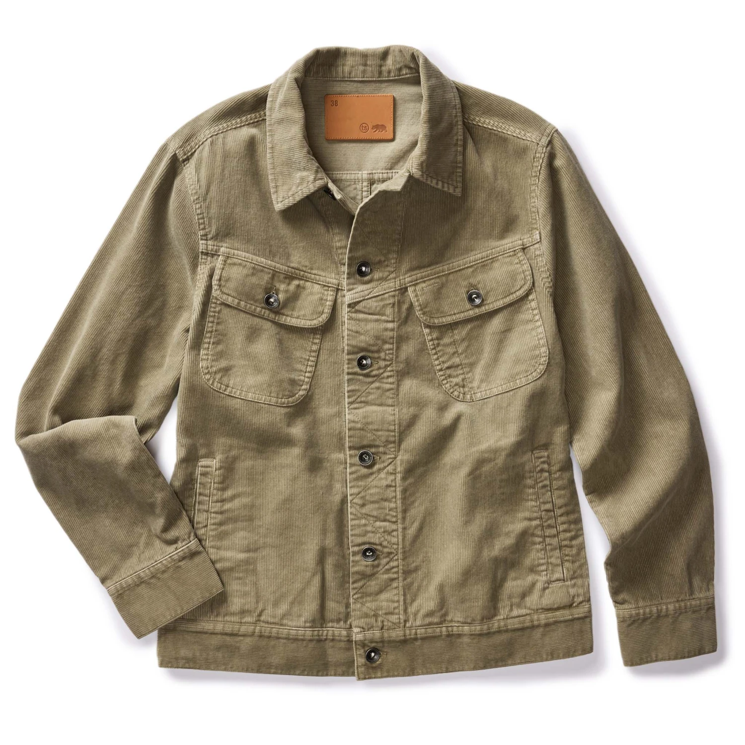 The Long Haul Jacket In Light Sage Cord