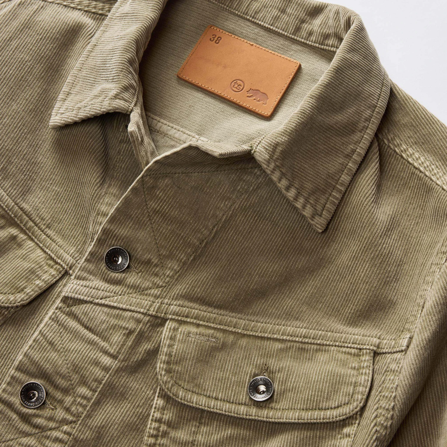 The Long Haul Jacket In Light Sage Cord - Image 7