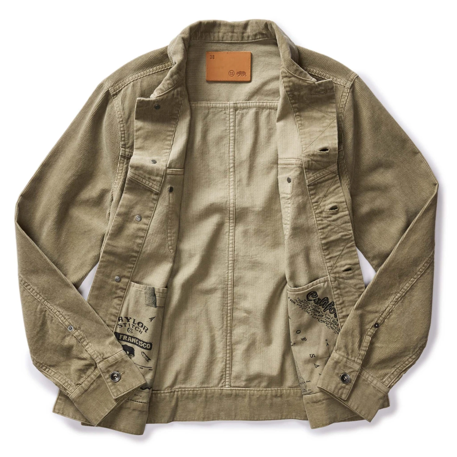 The Long Haul Jacket In Light Sage Cord - Image 5