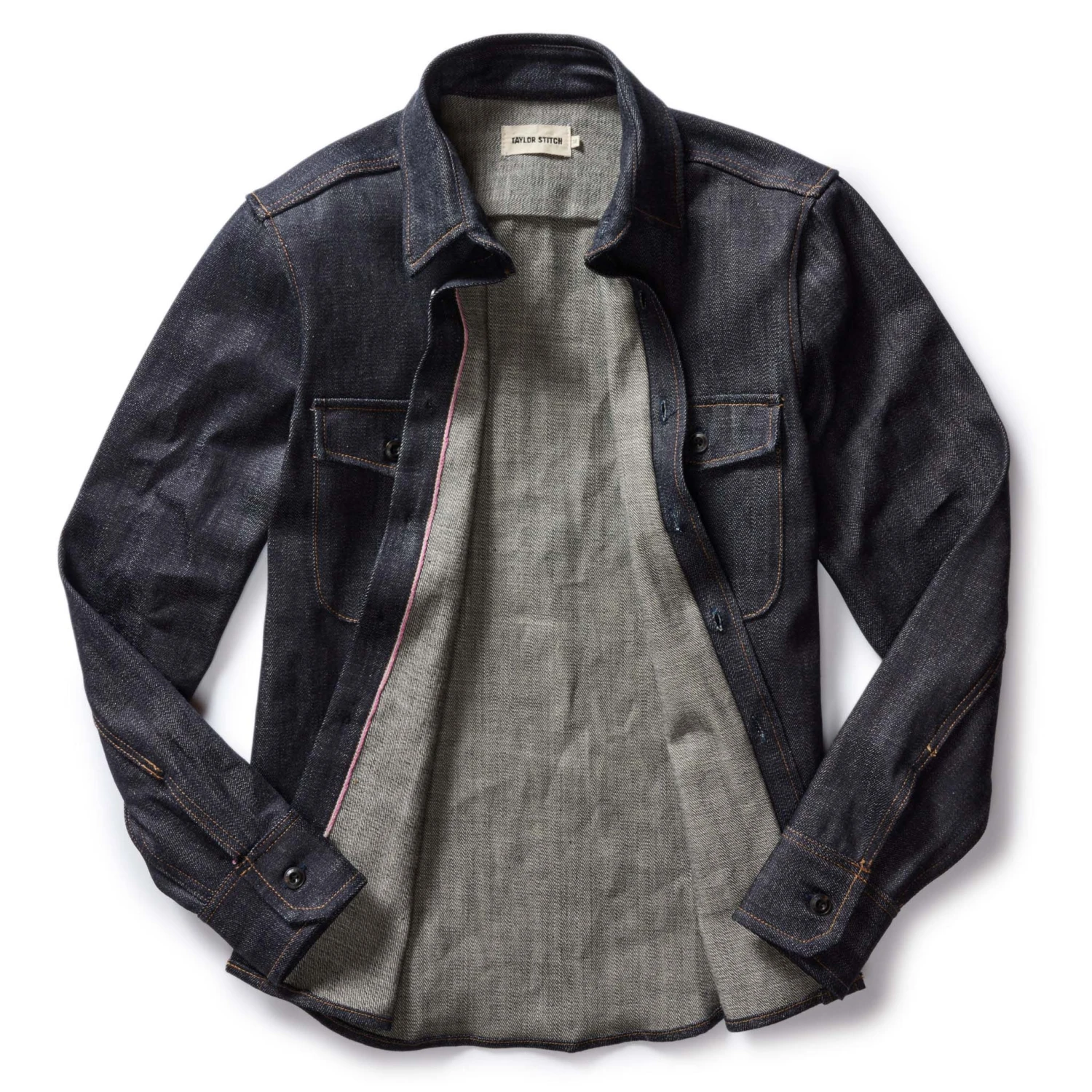 The Mill Shirt Jacket In Kuroki Slub Denim - Image 6