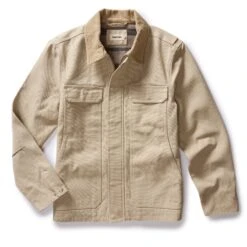 The Workhorse Utility Jacket In Light Khaki Chipped Canvas