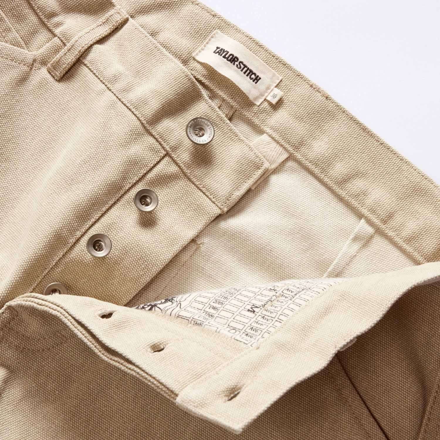 The Camp Pant In Light Khaki Chipped Canvas - Image 7
