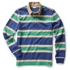 The Rugby Shirt In Navy Stripe
