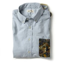 The Atelier And Repairs Jack In Washed Blue Oxford