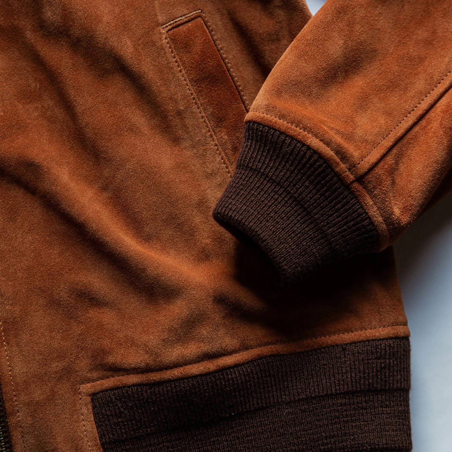 The Bomber Jacket In Whiskey Suede - Image 8