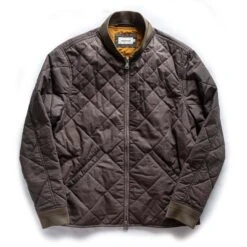 The Quilted Bomber Jacket In Espresso