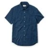 The Short Sleeve California In Indigo Jacquard Stripe