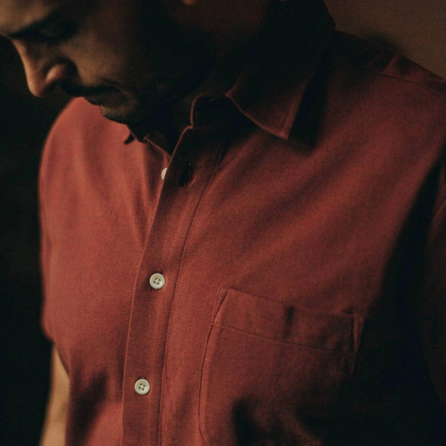 The Short Sleeve California In Rust Pique - Image 4