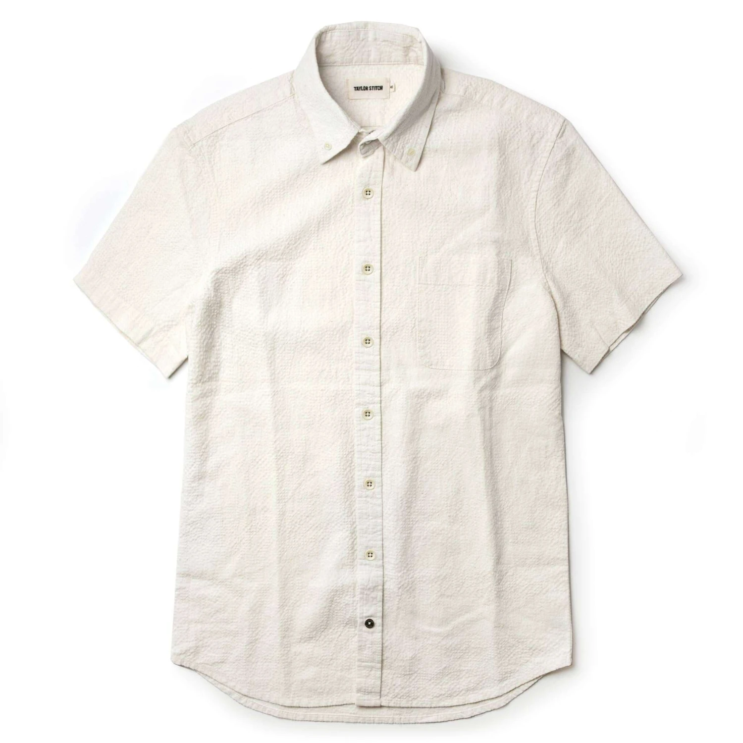 The Short Sleeve Jack In Natural Ramie Grid