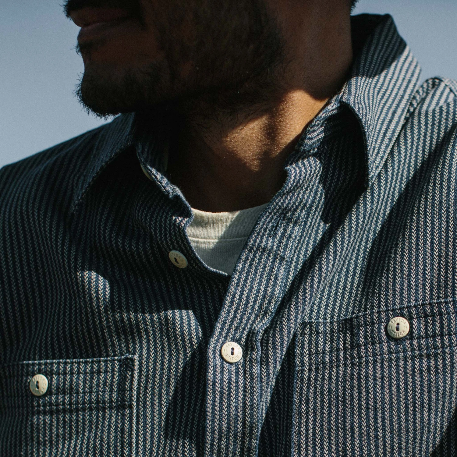 The Utility Shirt In Roped Indigo - Image 3