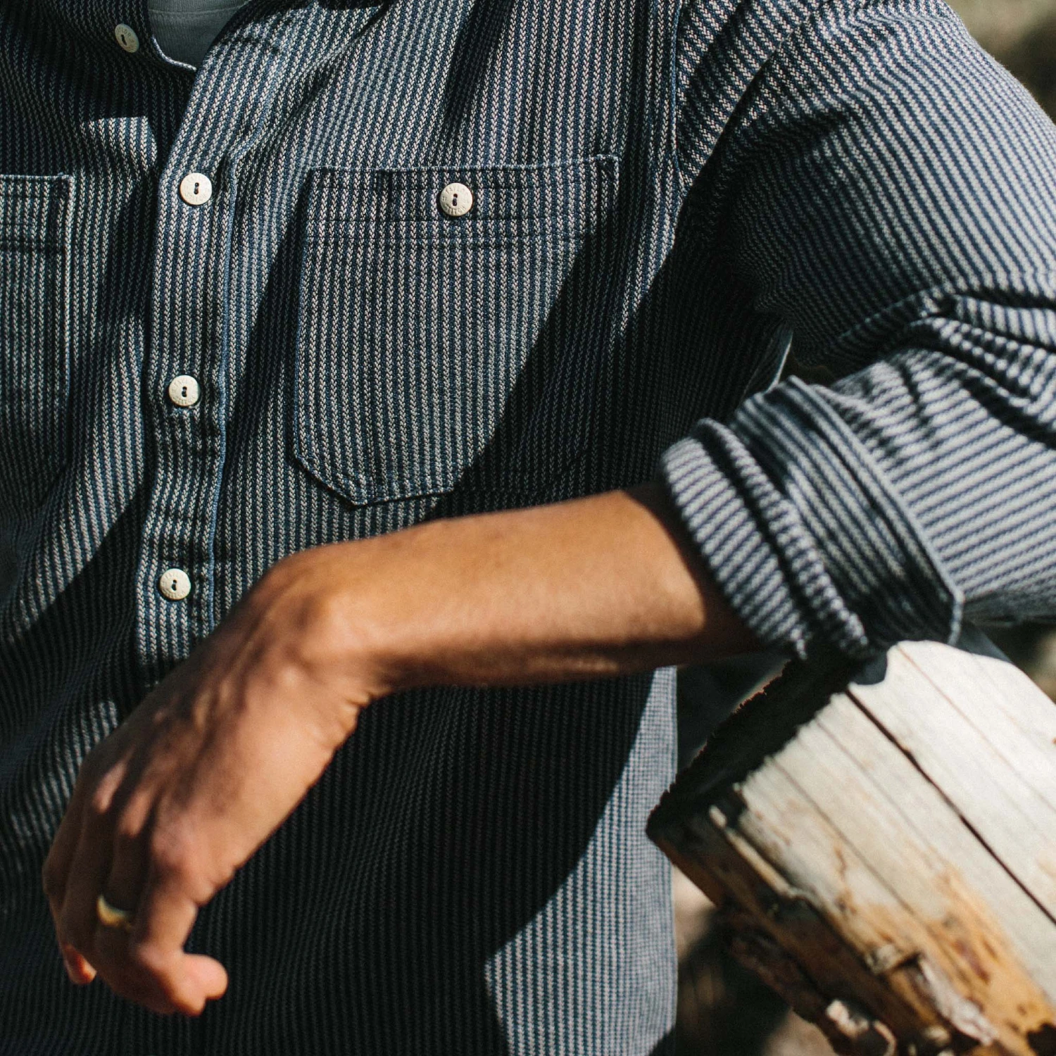 The Utility Shirt In Roped Indigo - Image 4