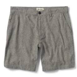 The Easy Short In Charcoal Herringbone