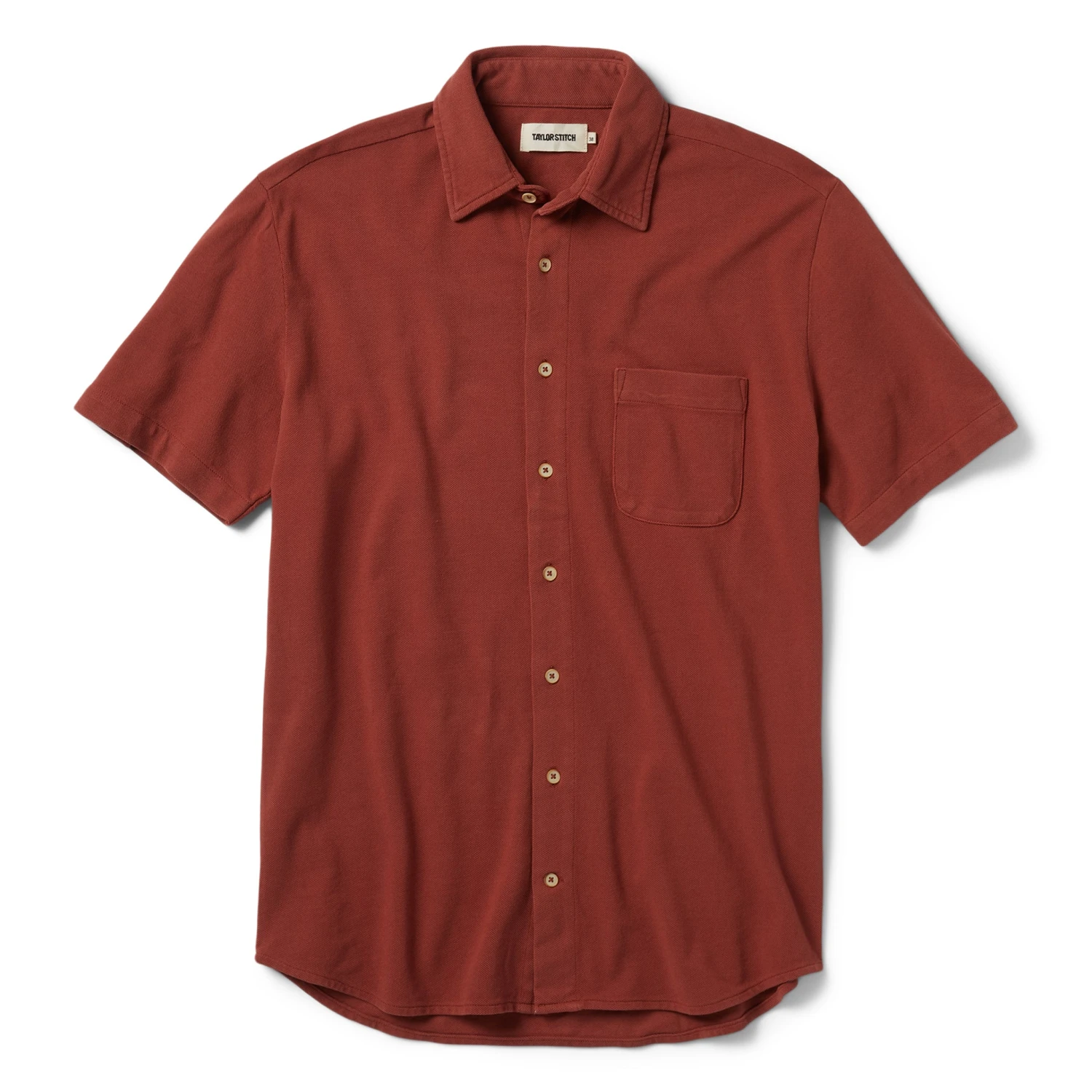 The Short Sleeve California In Red Clay Pique