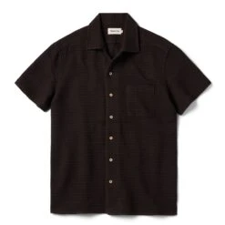 The Short Sleeve Hawthorne In Espresso Pickstitch Waffle