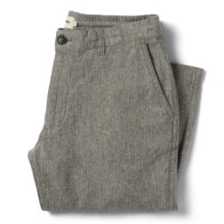 The Easy Pant In Charcoal Herringbone