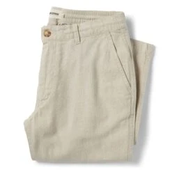 The Easy Pant In Natural Herringbone