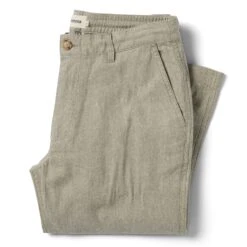 The Easy Pant In Olive Herringbone