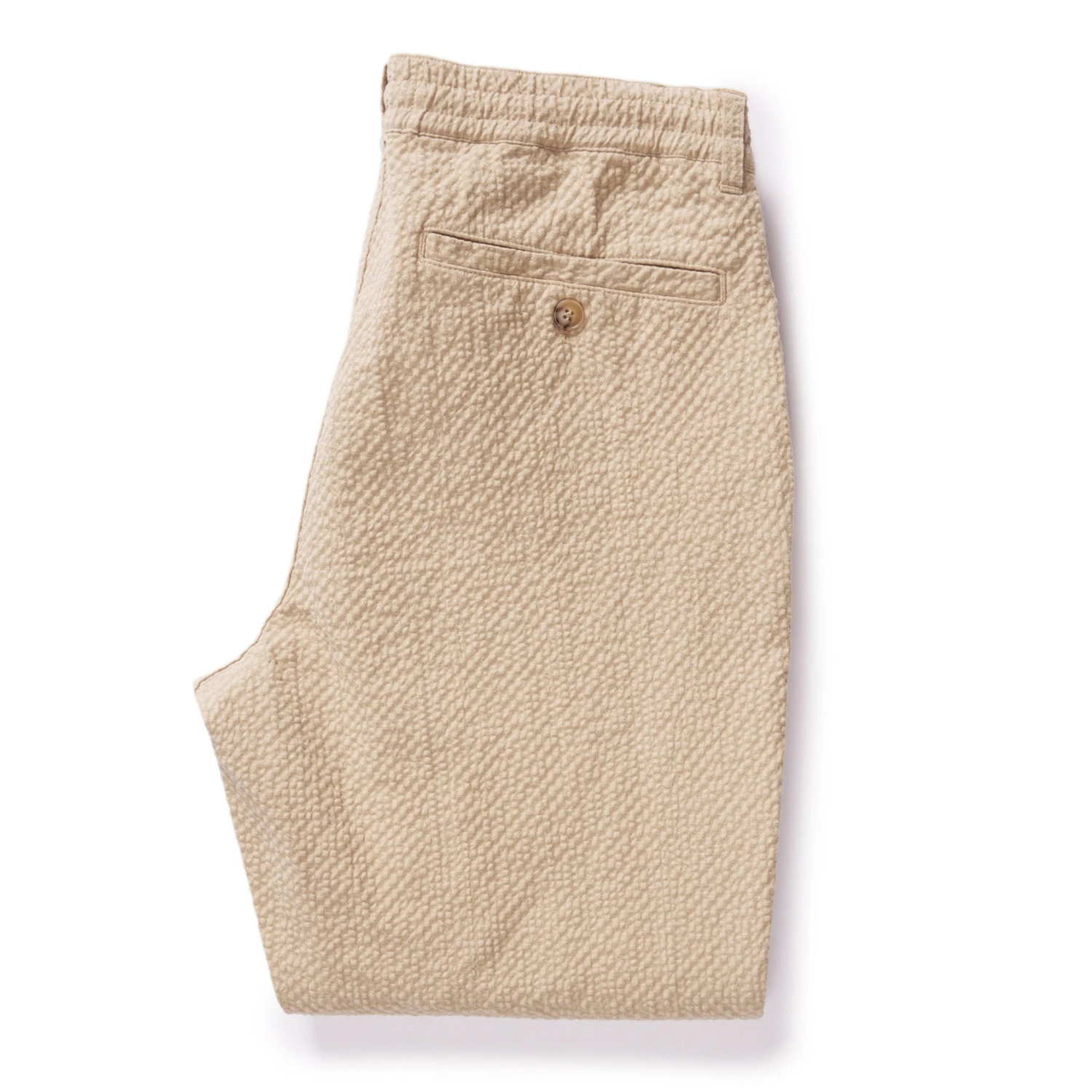 The Easy Pant In Heather Oat Seersucker - Image 6