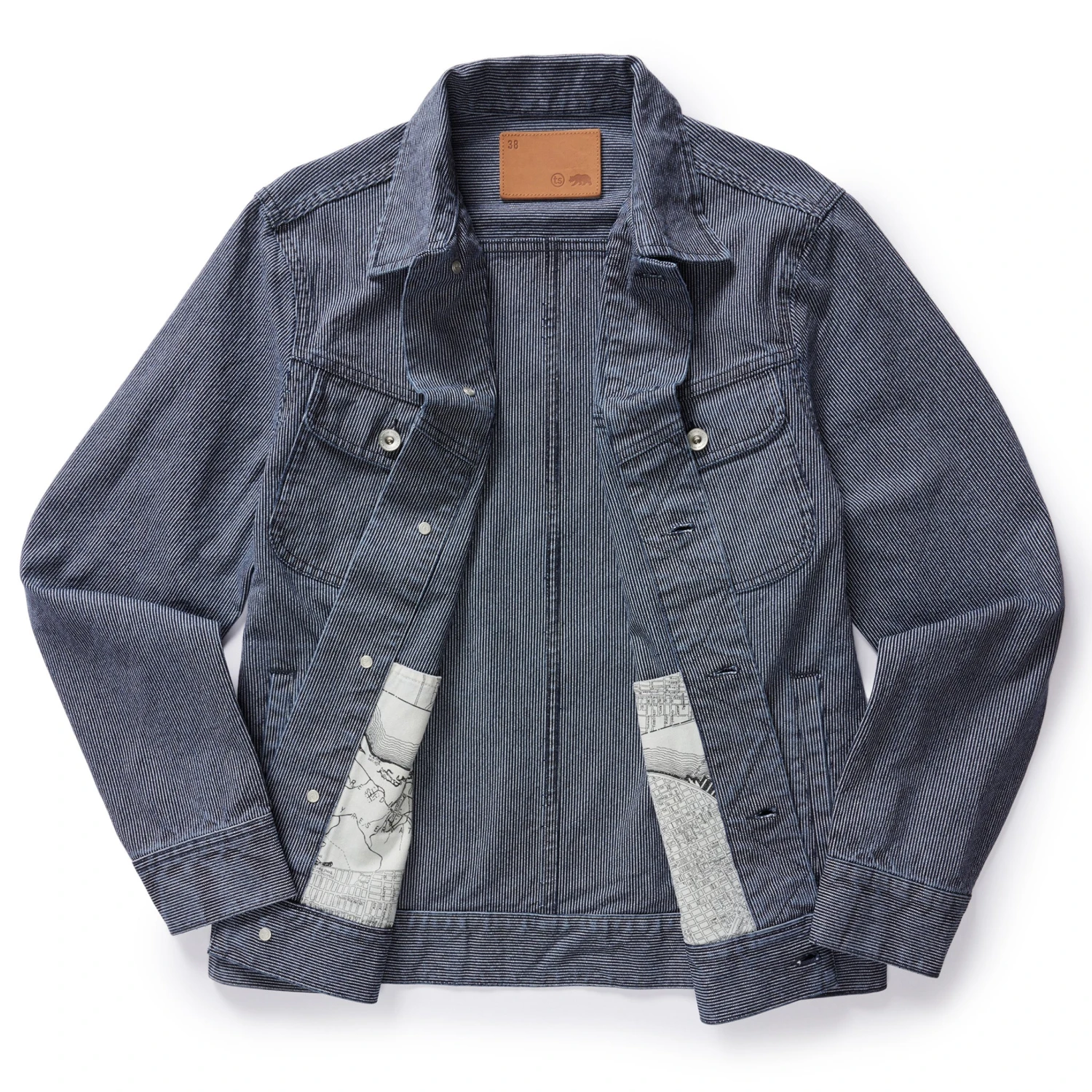 The Long Haul Jacket In Washed Indigo Stripe - Image 5