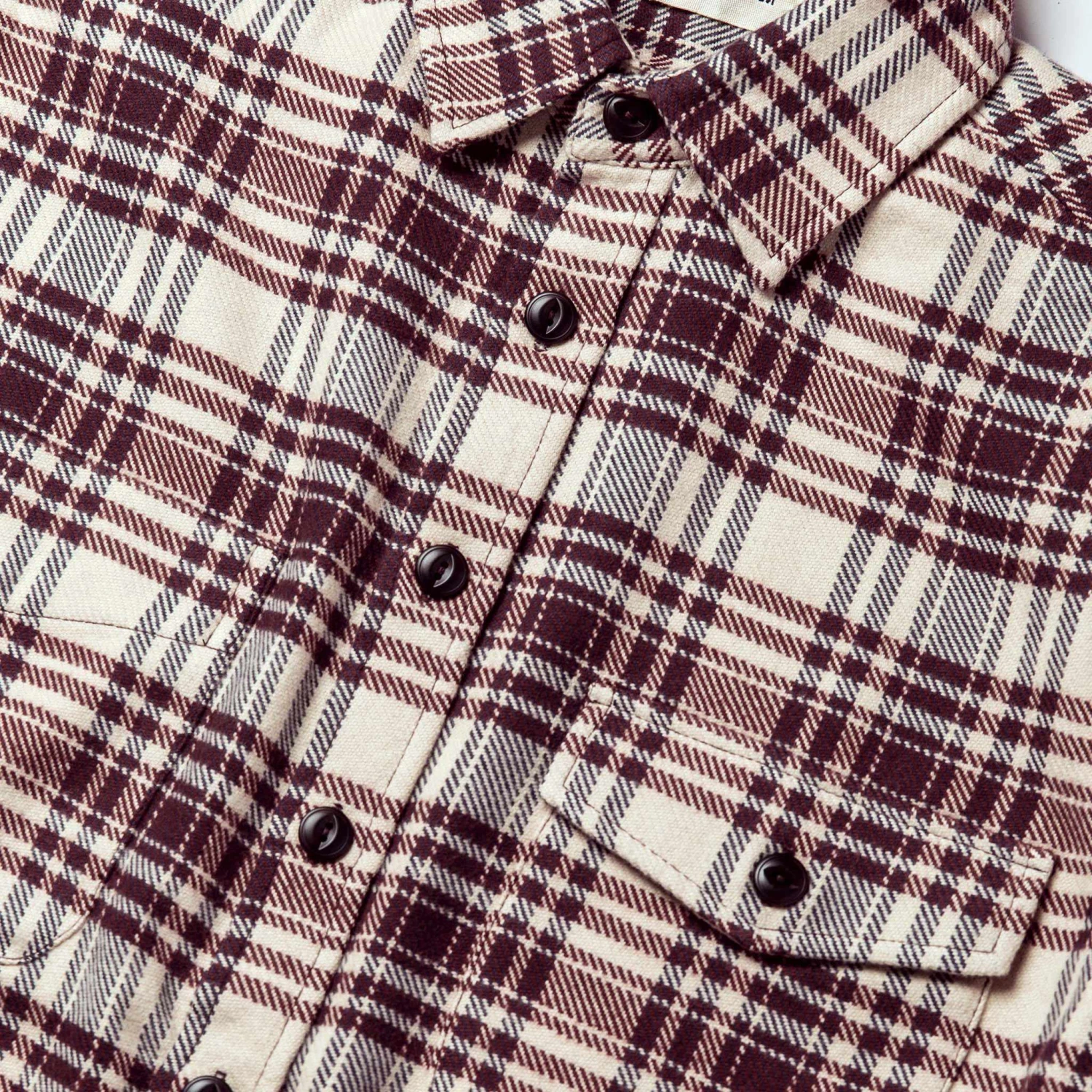 The Crater Shirt In Ivory Plaid - Image 5