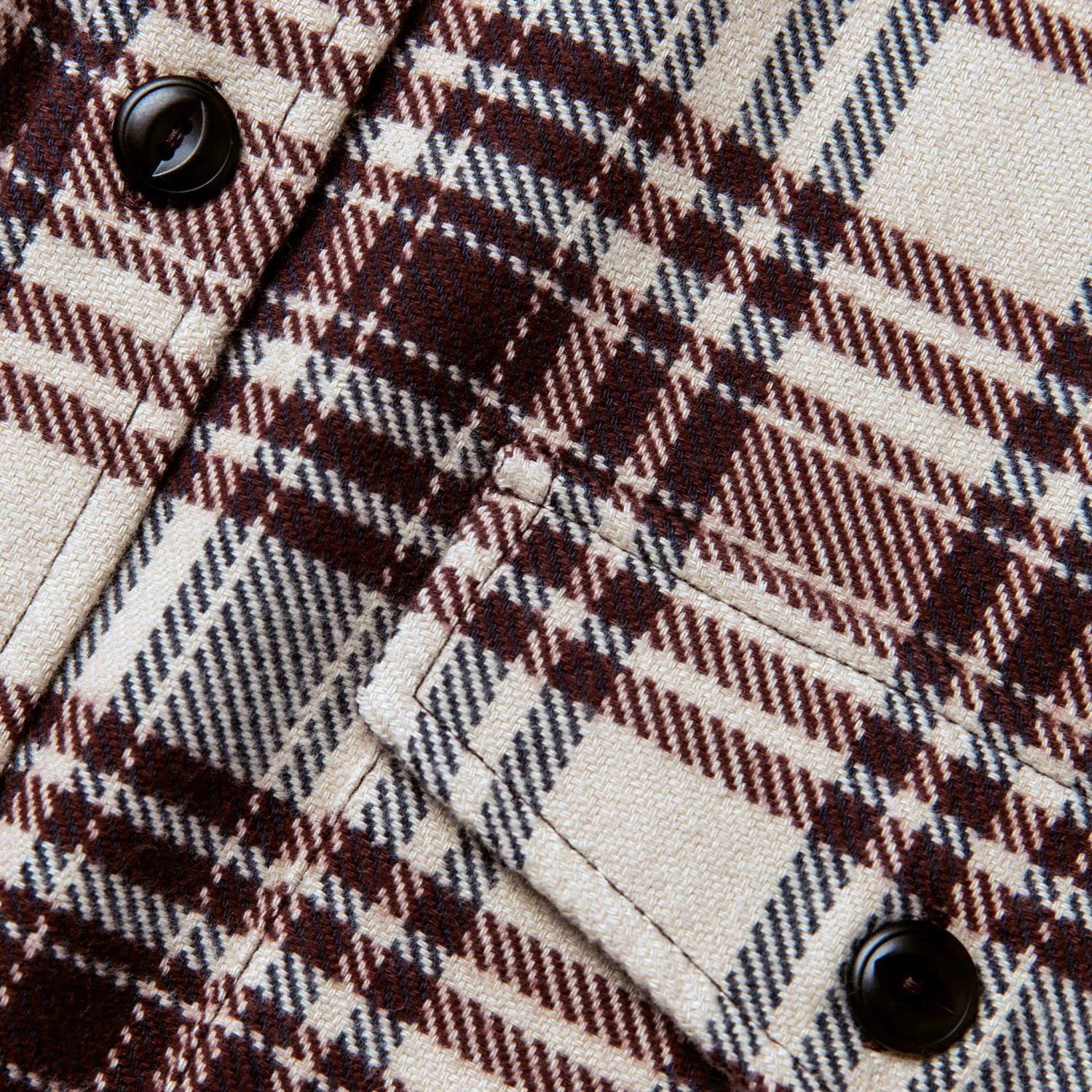 The Crater Shirt In Ivory Plaid - Image 6