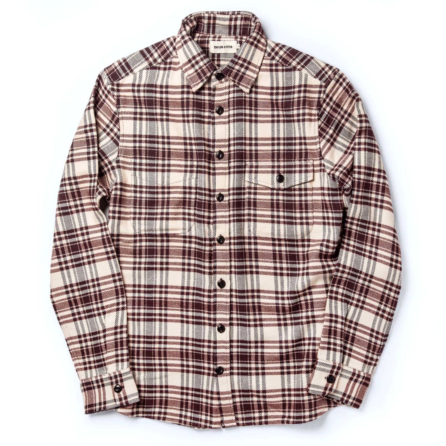 The Crater Shirt In Ivory Plaid - Image 7