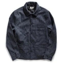 The Decker Jacket In Navy Wool Beach Cloth