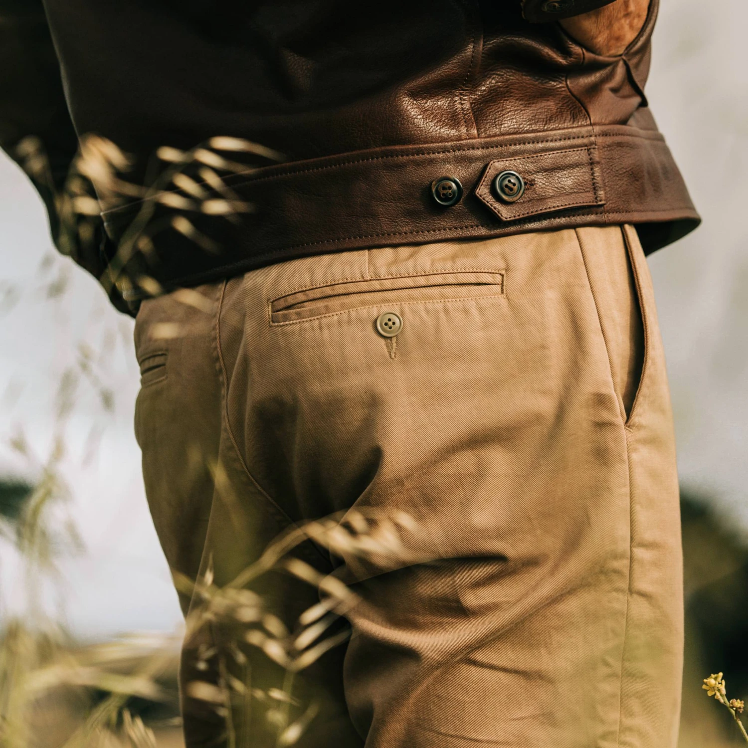 The Democratic Foundation Pant In Organic British Khaki - Image 4