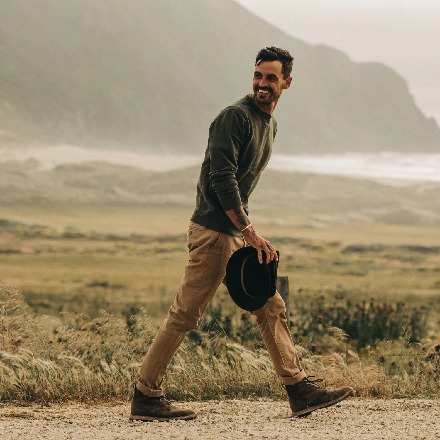 The Democratic Foundation Pant In Organic British Khaki - Image 5