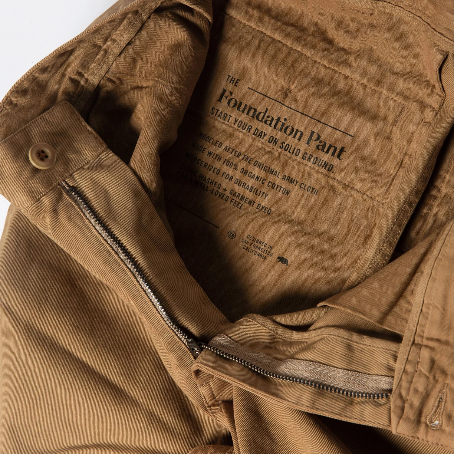 The Democratic Foundation Pant In Organic British Khaki - Image 6