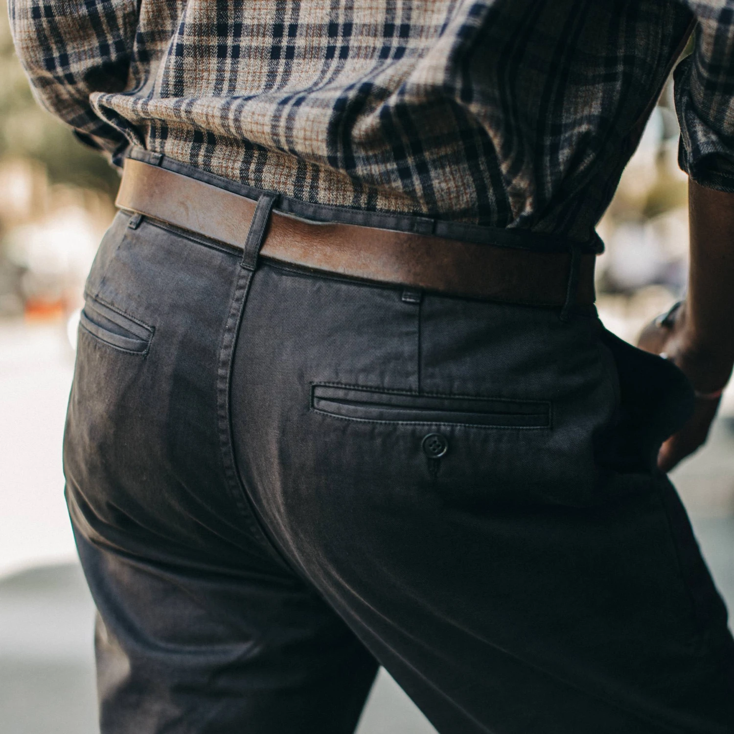 The Democratic Foundation Pant In Organic Coal - Image 4