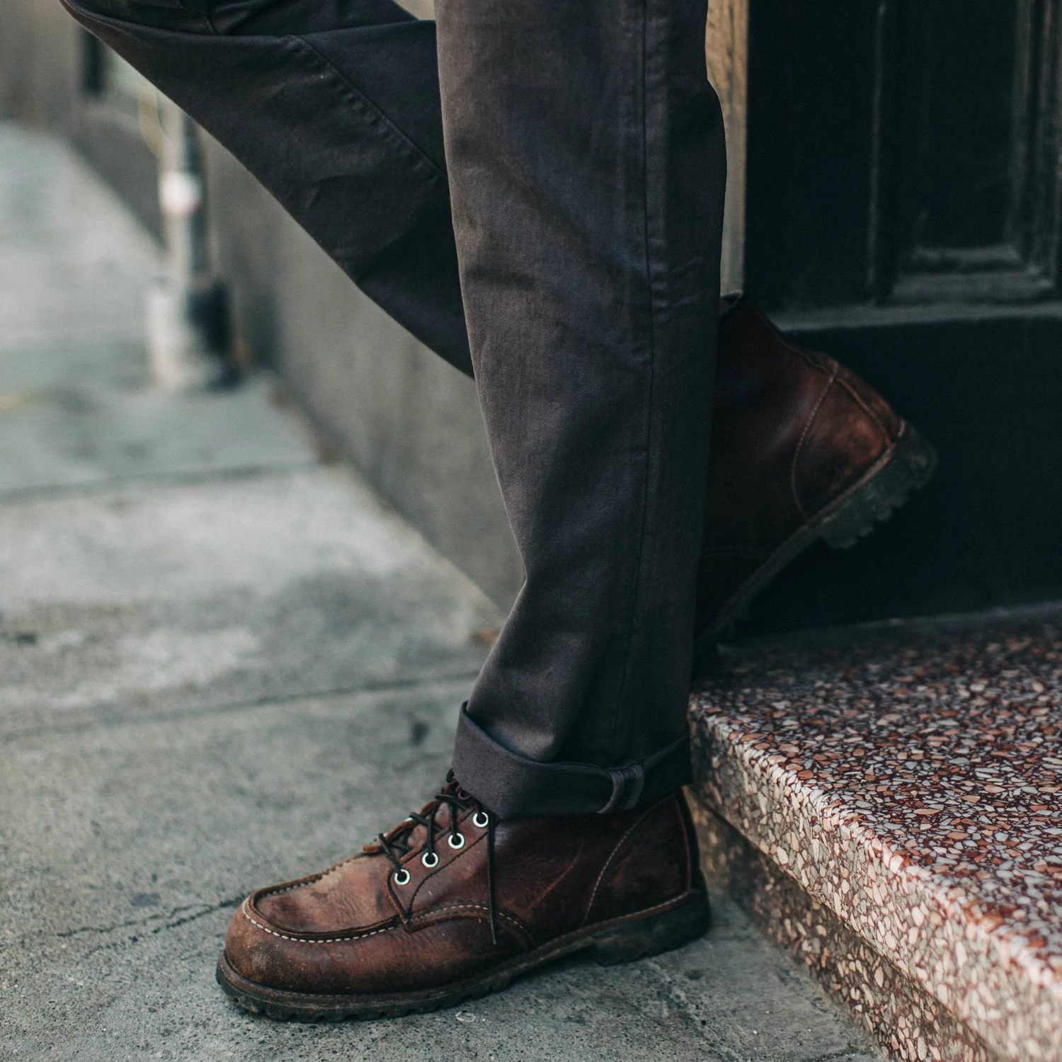 The Democratic Foundation Pant In Organic Coal - Image 5