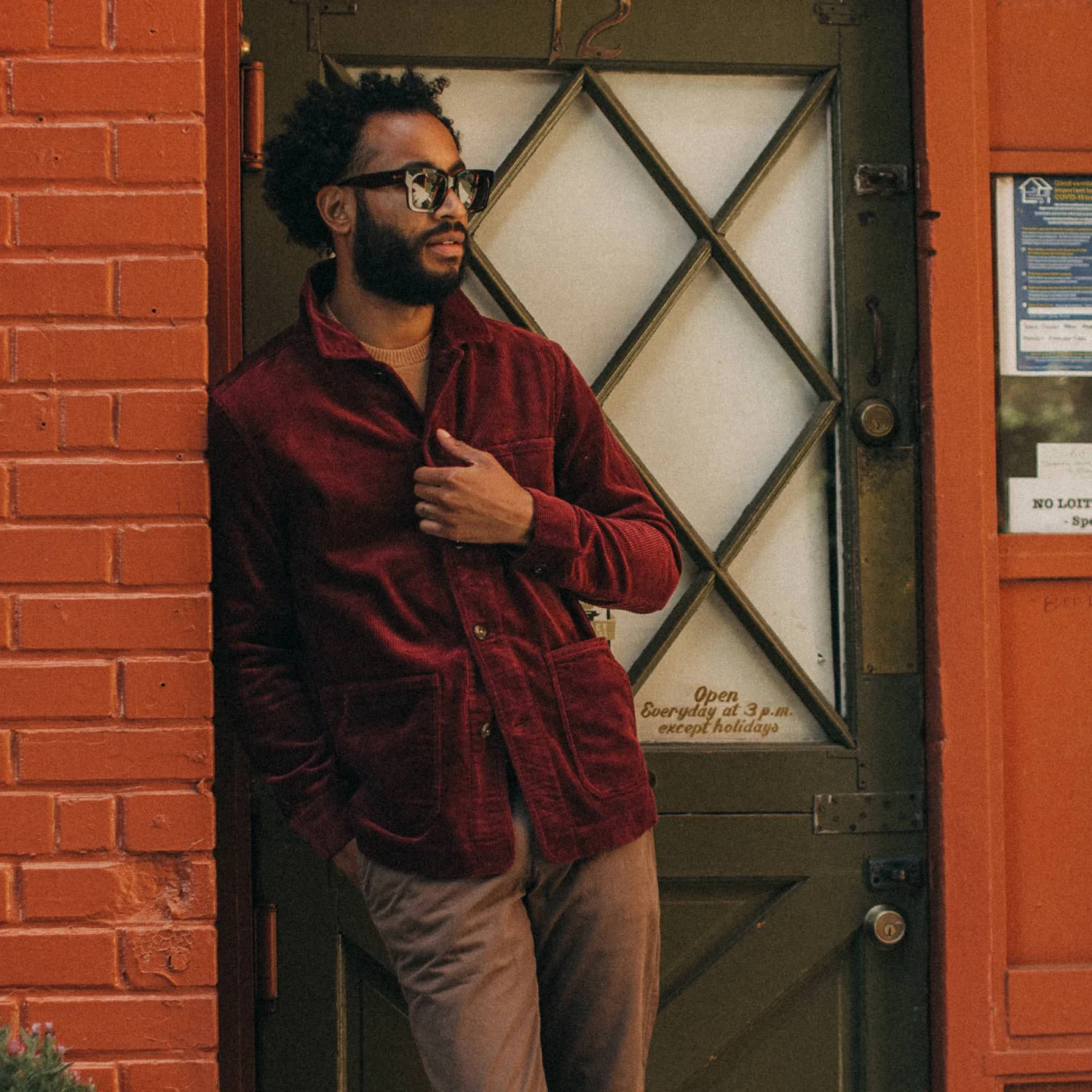 The Ojai Jacket In Burgundy Cord - Image 2