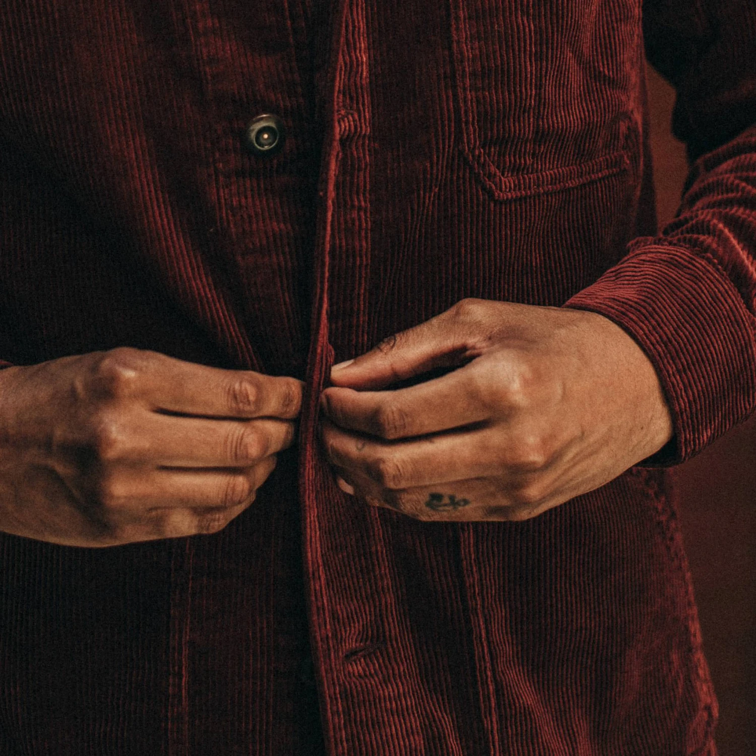 The Ojai Jacket In Burgundy Cord - Image 4