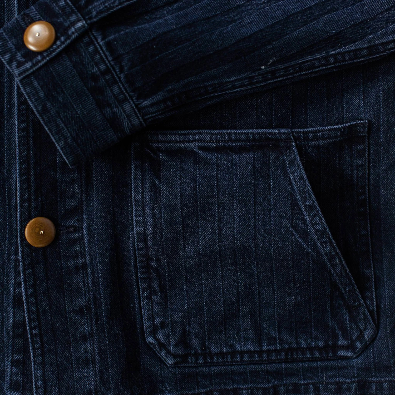 The Ojai Jacket In Washed Indigo Herringbone - Image 7