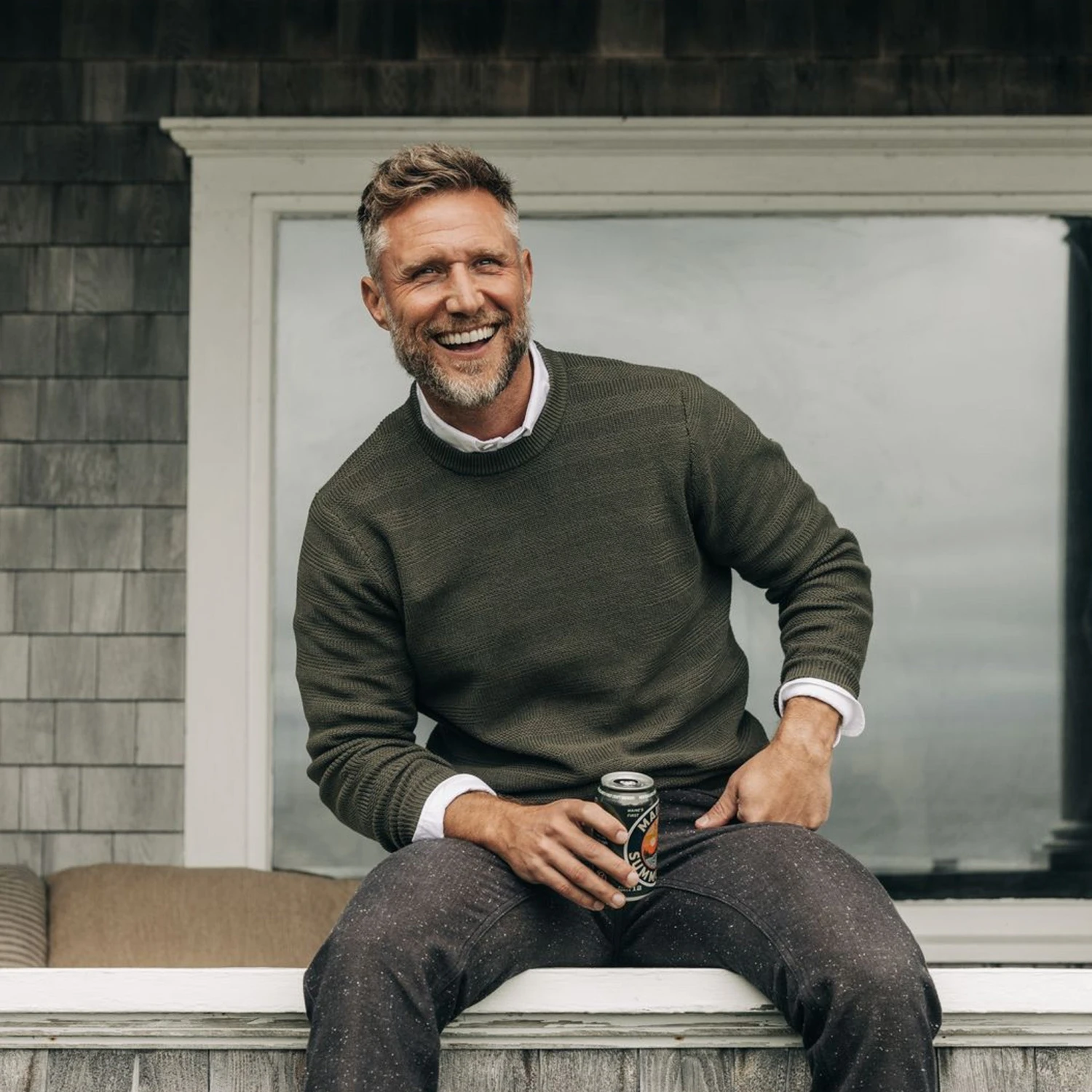 The Hugo Sweater In Army - Image 2