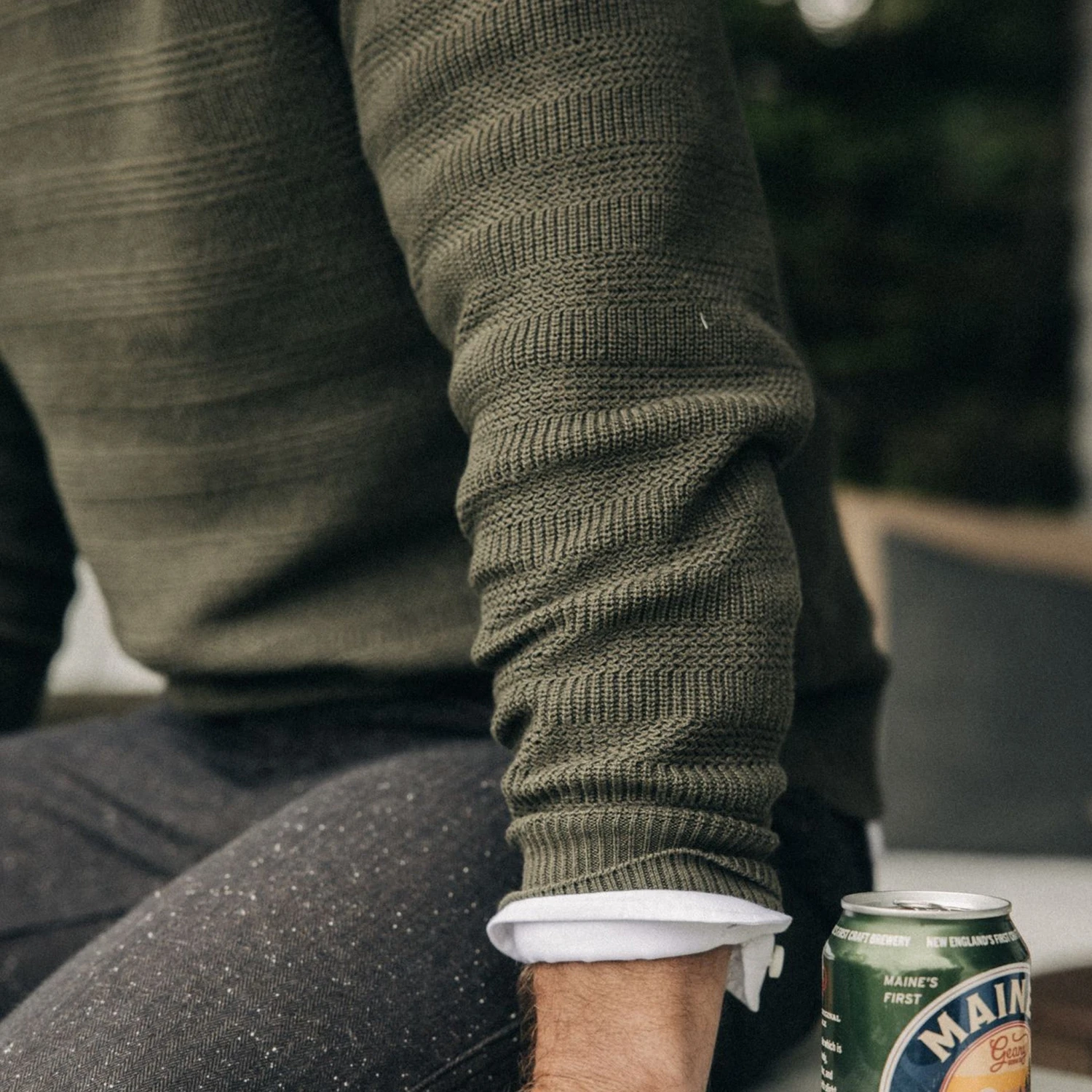 The Hugo Sweater In Army - Image 4