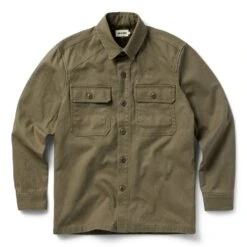 The Lined Shop Shirt In Stone Boss Duck