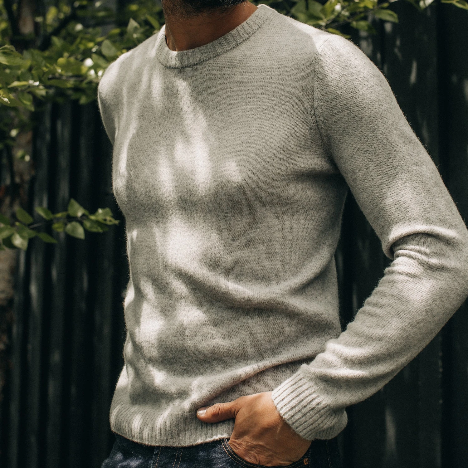 The Lodge Sweater In Heather Grey - Image 2