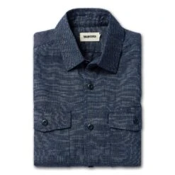 The Point Shirt In Indigo Slub