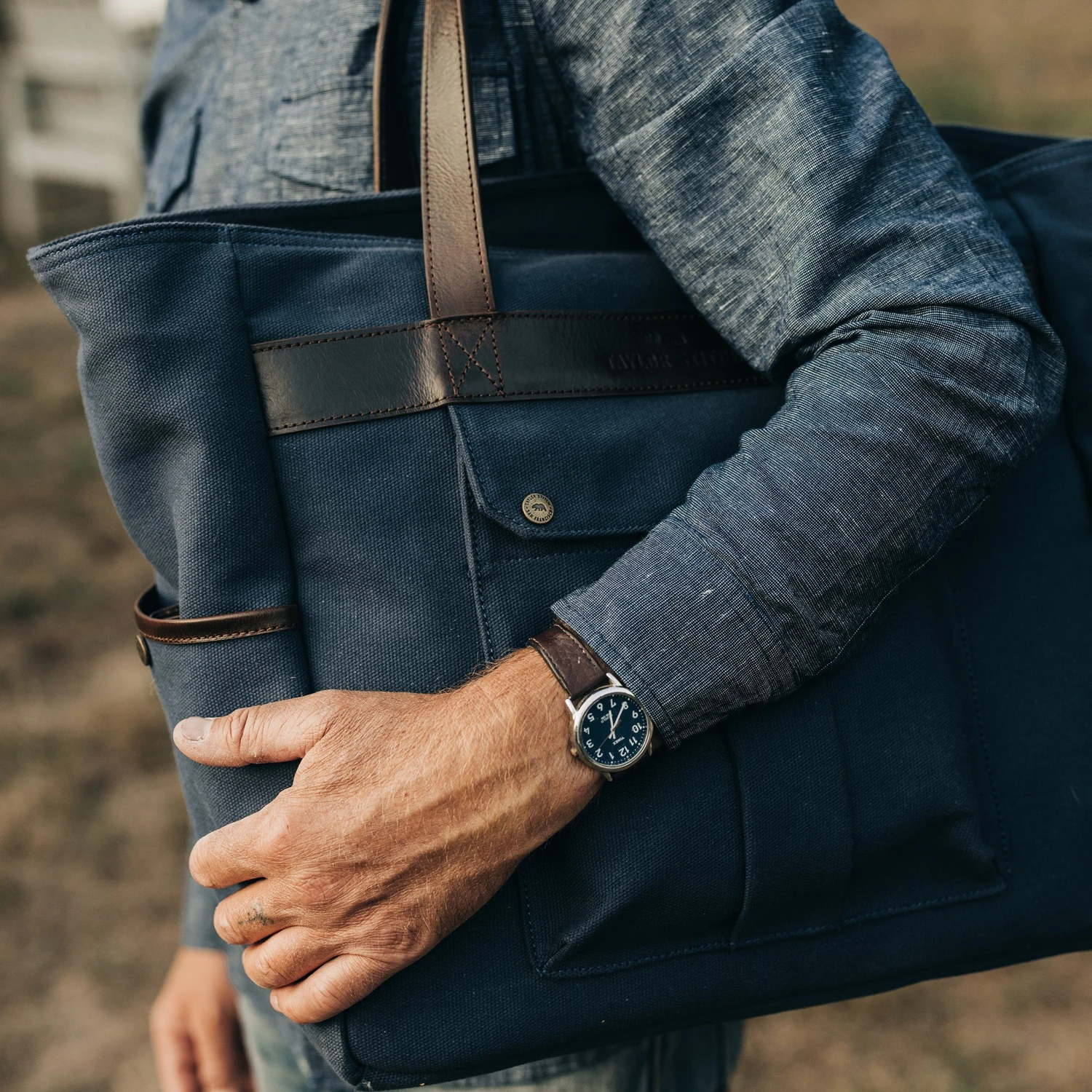 The Utility Bag In Navy - Image 2