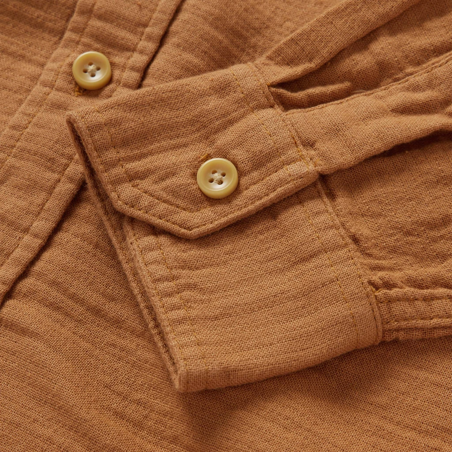 The Utility Shirt In Russet Double Cloth - Image 6