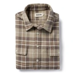 The Ledge Shirt In Fossil Plaid