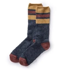 The Camp Sock In Dark Navy Marl